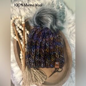 Hand knit beanie